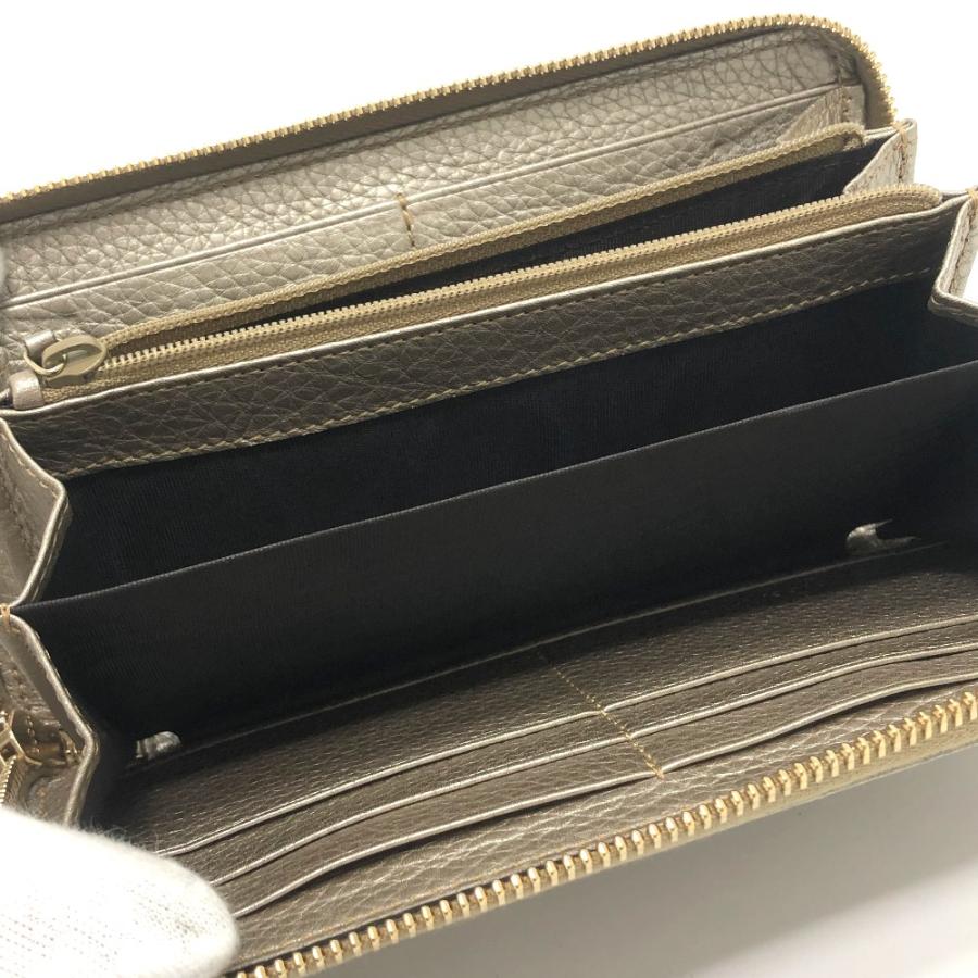 GUCCI グッチ 307984 バンブー コンチネンタルウォレット ラウンドファスナー 長財布 レザー シャンパンゴールド レディース【中古】 | GUCCI | 06