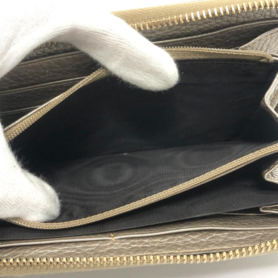 GUCCI グッチ 307984 バンブー コンチネンタルウォレット ラウンドファスナー 長財布 レザー シャンパンゴールド レディース【中古】 | GUCCI | 08