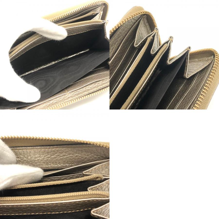 GUCCI グッチ 307984 バンブー コンチネンタルウォレット ラウンドファスナー 長財布 レザー シャンパンゴールド レディース【中古】 | GUCCI | 09