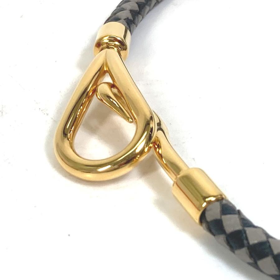 HERMES エルメス アクセサリー ジャンボブレスレット 小物 ブレスレット レザー ブラック/グレー レディース【中古】 | HERMES | 03