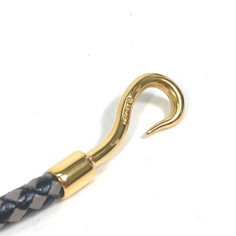 HERMES エルメス アクセサリー ジャンボブレスレット 小物 ブレスレット レザー ブラック/グレー レディース【中古】 | HERMES | 06