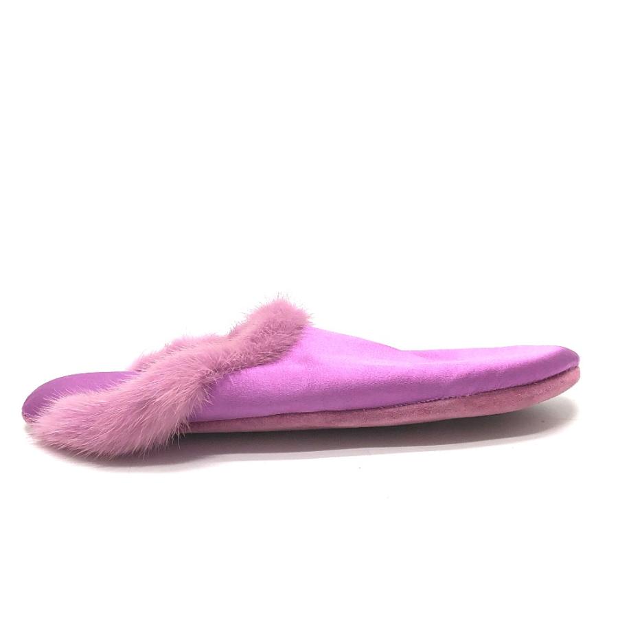 PRADA プラダ ルームシューズ ポーチ付き スリッパ パープル系 レディース【中古】 | PRADA | 04