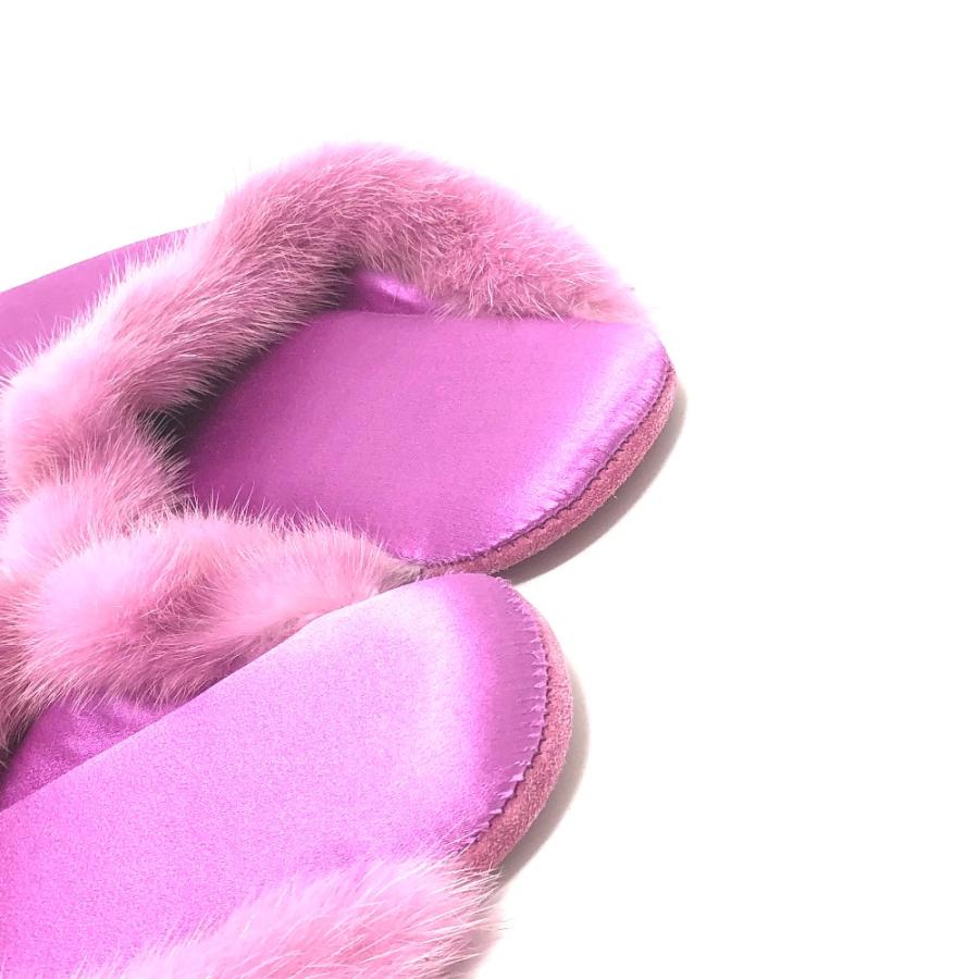 PRADA プラダ ルームシューズ ポーチ付き スリッパ パープル系 レディース【中古】 | PRADA | 06