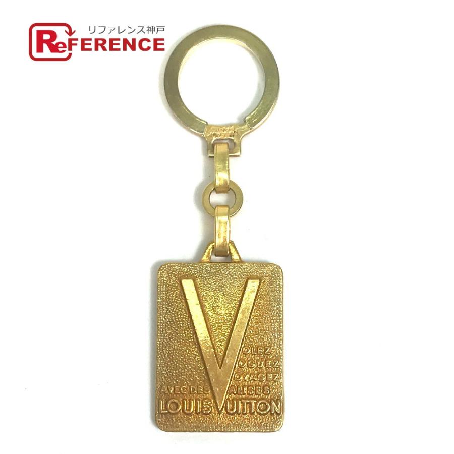 LOUIS VUITTON ルイヴィトン ロゴ マルティエ ヴィンテージ MALLETIER DEPUIS 1854 キーホルダー キーリング GP  ゴールド【中古】 :T-230301-9:リファレンス コレクション - 通販 - Yahoo!ショッピング