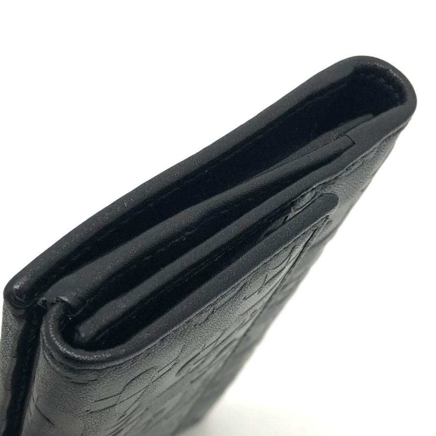 GUCCI グッチ 143389 二つ折り  型押し 総柄 長財布 ブラック レディース【中古】 | GUCCI | 04