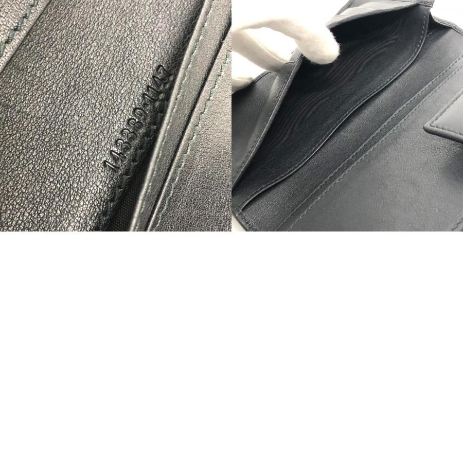 GUCCI グッチ 143389 二つ折り  型押し 総柄 長財布 ブラック レディース【中古】 | GUCCI | 09