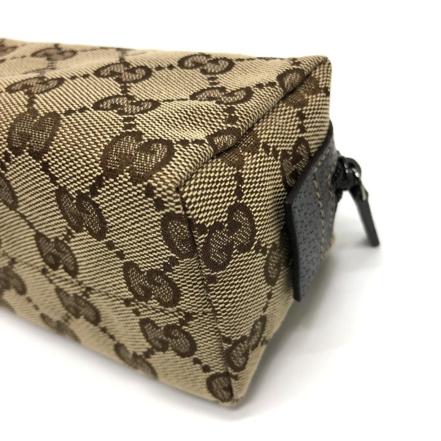 ☆未使用☆美品☆ グッチ 化粧ポーチ GG ベージュ系 29596 グッチ GGキャンバス 29596 キャンバス×レザー ポーチ ベージュ