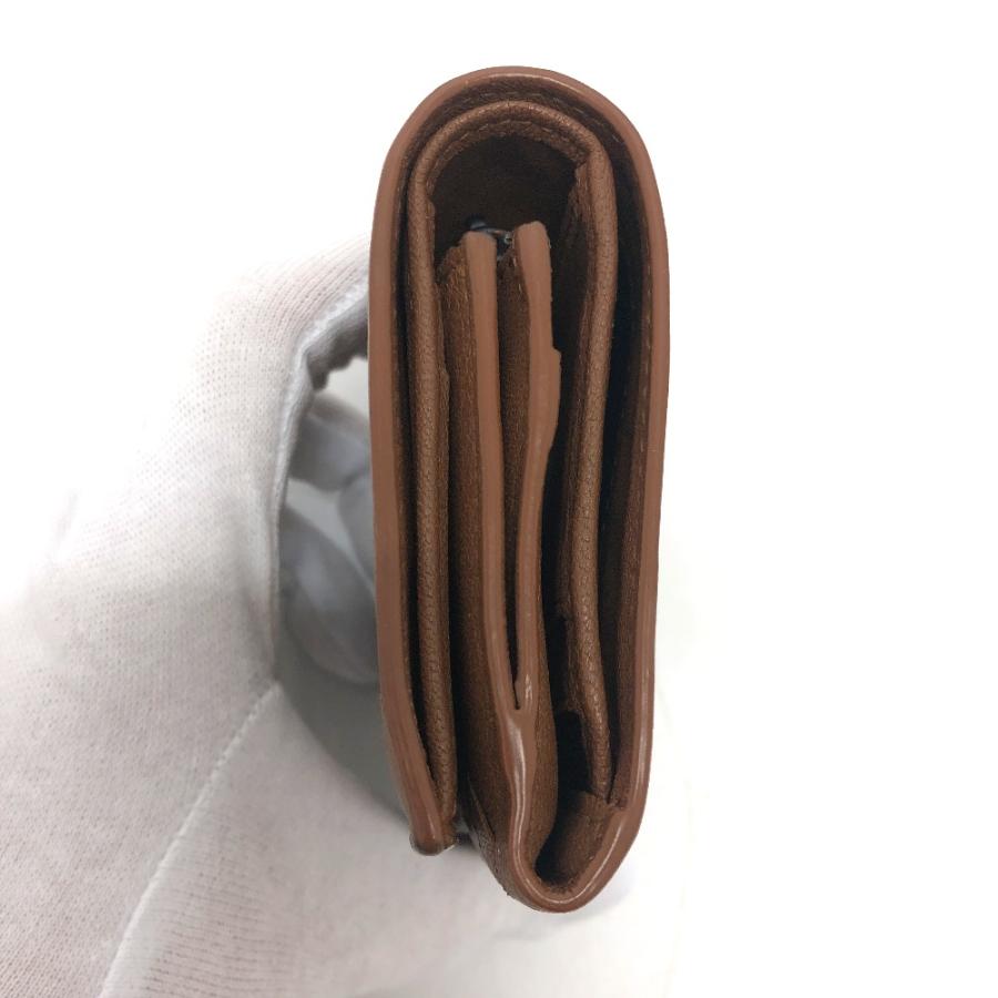 BOTTEGA VENETA ボッテガヴェネタ イントレチャート コンパクトウォレット サイフ 3つ折り財布 レザー ブラウン レディース【中古】 |  | 03