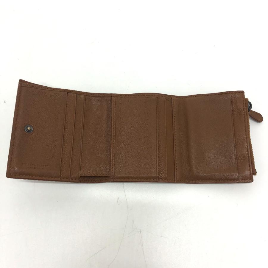 BOTTEGA VENETA ボッテガヴェネタ イントレチャート コンパクトウォレット サイフ 3つ折り財布 レザー ブラウン レディース【中古】 |  | 06