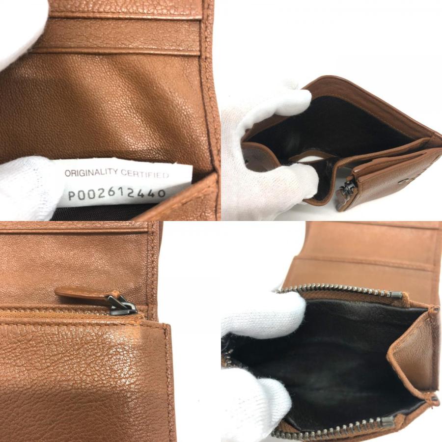 BOTTEGA VENETA ボッテガヴェネタ イントレチャート コンパクトウォレット サイフ 3つ折り財布 レザー ブラウン レディース【中古】 |  | 08