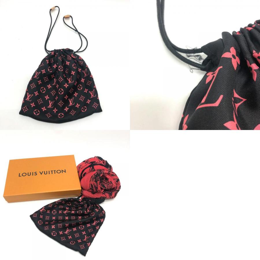 ルイヴィトン カレ ジャイアントプリーツ フローラルスタンプ スカーフ