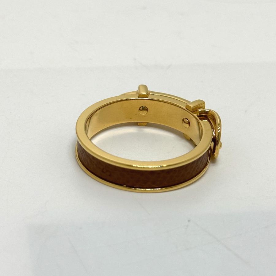 HERMES エルメス ベルトモチーフ スカーフリング GP ベージュ レディース【中古】 | HERMES | 01