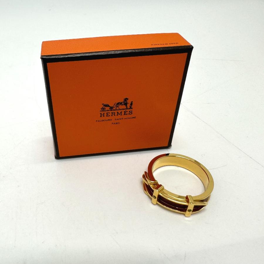 HERMES エルメス ベルトモチーフ スカーフリング GP ベージュ レディース【中古】 | HERMES | 07