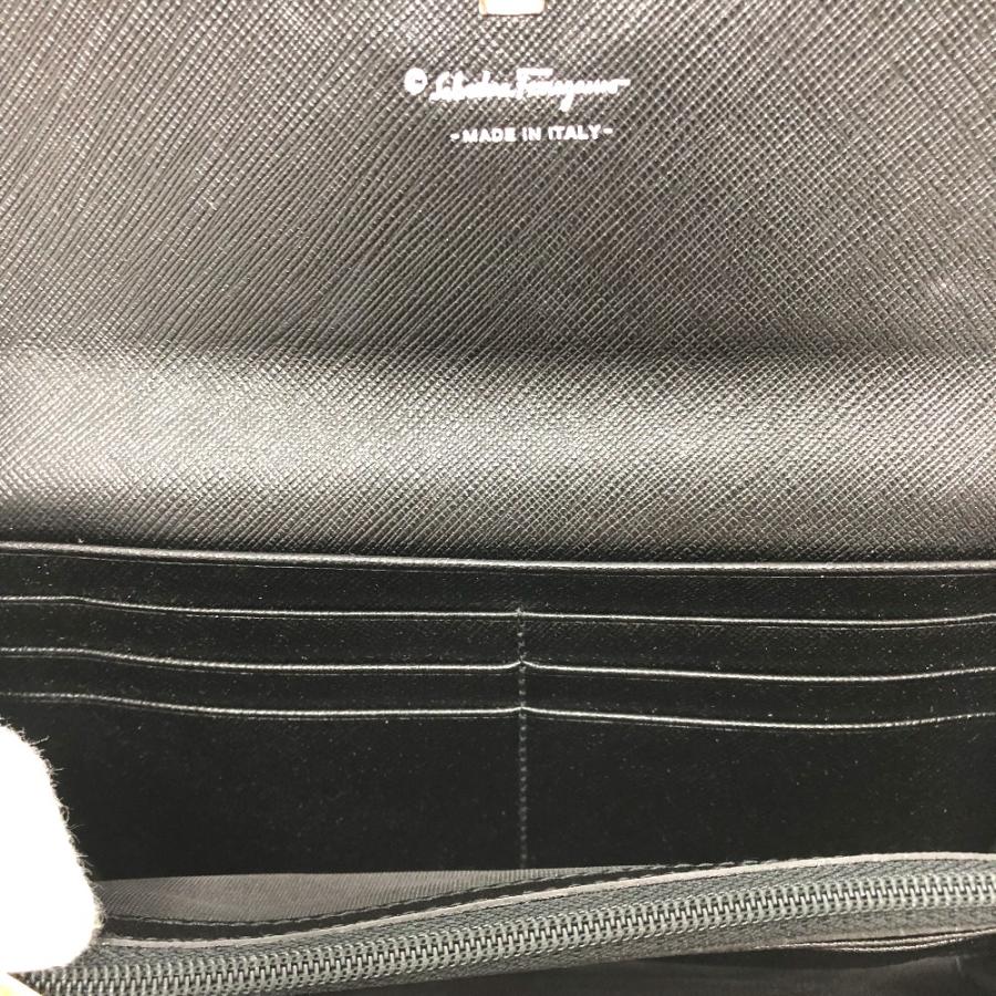 Salvatore Ferragamo サルヴァトーレフェラガモ ガンチーニ ウォレット 小物 2つ折り財布 PVC/レザー ブラック レディース【中古】 |  | 07