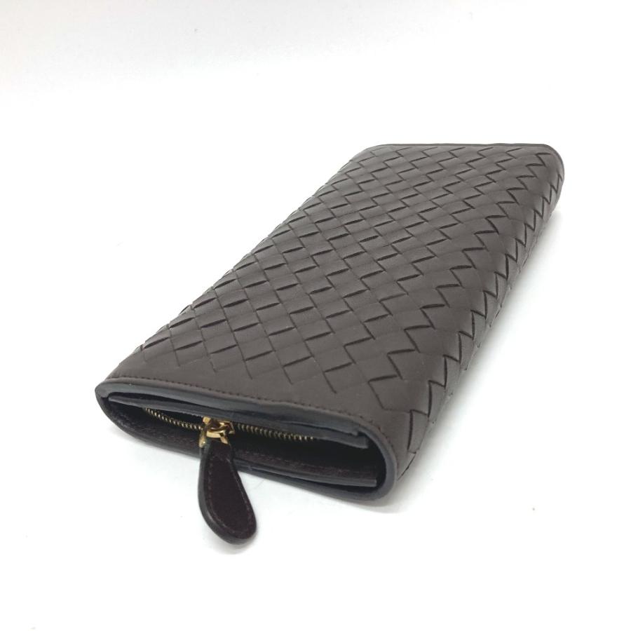 BOTTEGA VENETA ボッテガヴェネタ 150509 イントレチャート フラップ 長財布 レザー ブラウン メンズ【中古】 |  | 04