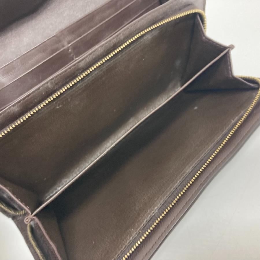 BOTTEGA VENETA ボッテガヴェネタ 150509 イントレチャート フラップ 長財布 レザー ブラウン メンズ【中古】 |  | 08