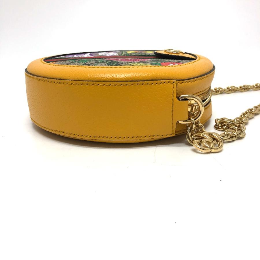 グッチ GUCCI フローラ ウェビングライン 550618 GG 肩掛けカバン ショルダーバッグ GGスプリームキャンバス イエロー GUCCI（グッチ） 550618 GG フローラ ウェビングライン 肩掛けバッグ