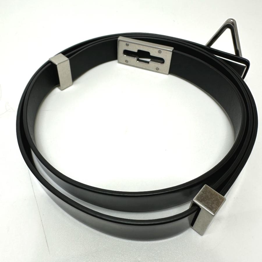 bottega venetaトライアングルベルト BLACK Bottega Veneta Triangle Buckle Leather Belt | Saks Fifth Avenue