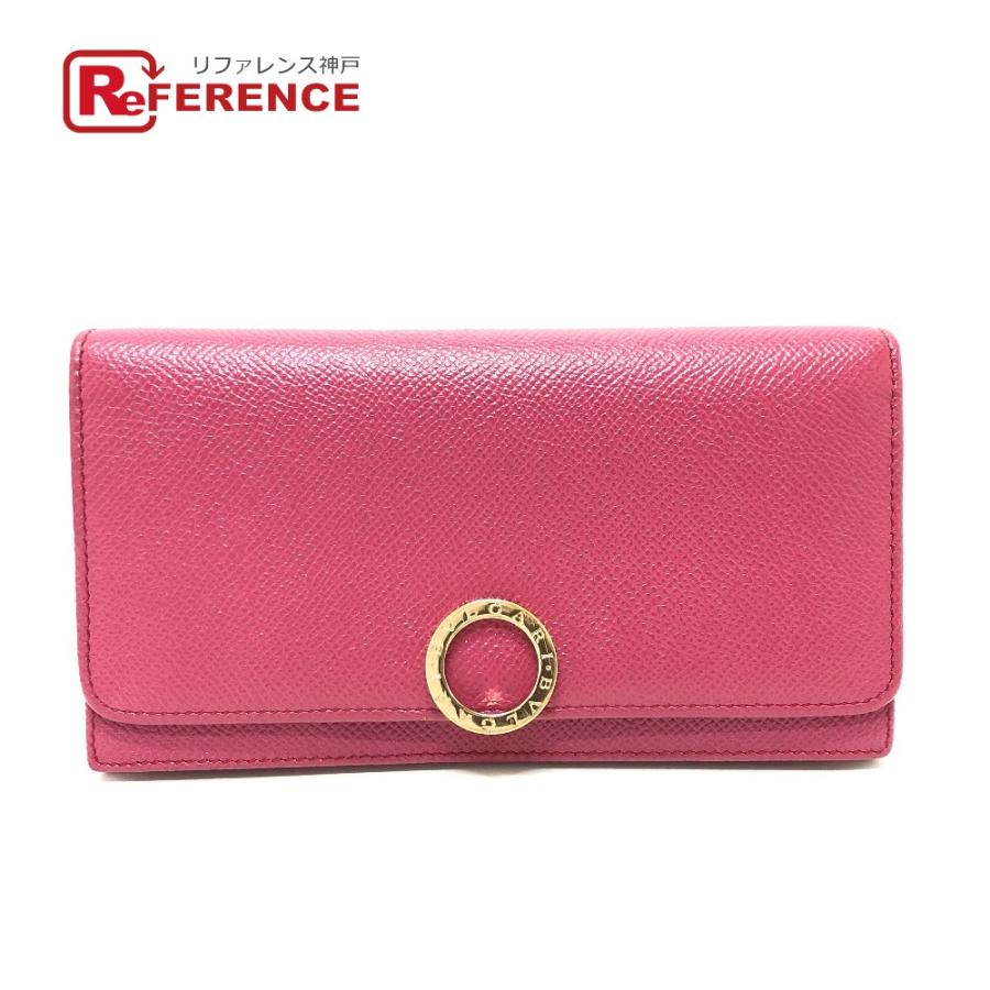 BVLGARI ブルガリ ロングウォレット ウォレット ロゴクリップ 長財布 ピンク レディース【中古】 | BVLGARI