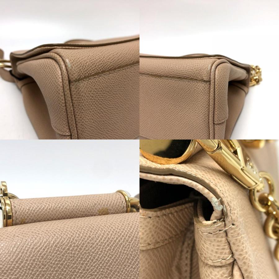 DOLCE&GABBANA ドルチェアンドガッバーナ シシリー プレート 2WAYバッグ ショルダーバッグ ベージュ レディース【中古】 |  | 07
