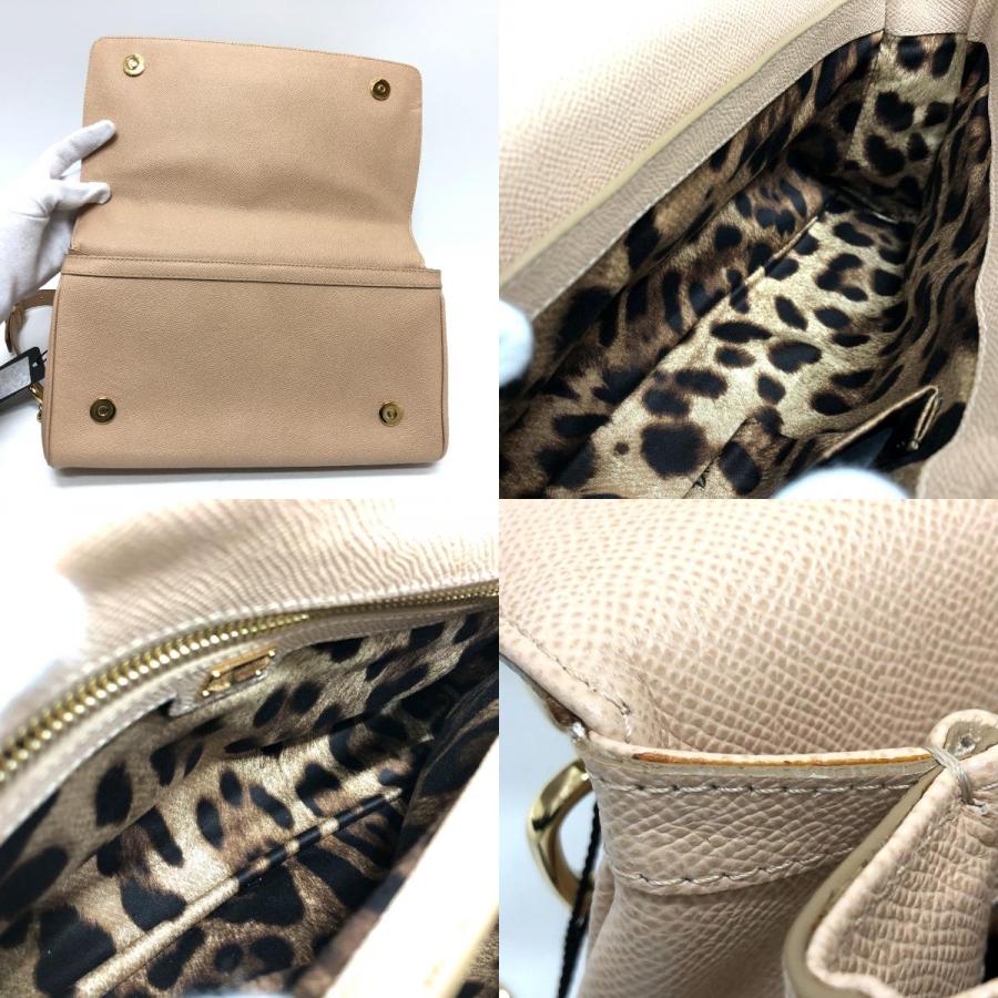 DOLCE&GABBANA ドルチェアンドガッバーナ シシリー プレート 2WAYバッグ ショルダーバッグ ベージュ レディース【中古】 |  | 08