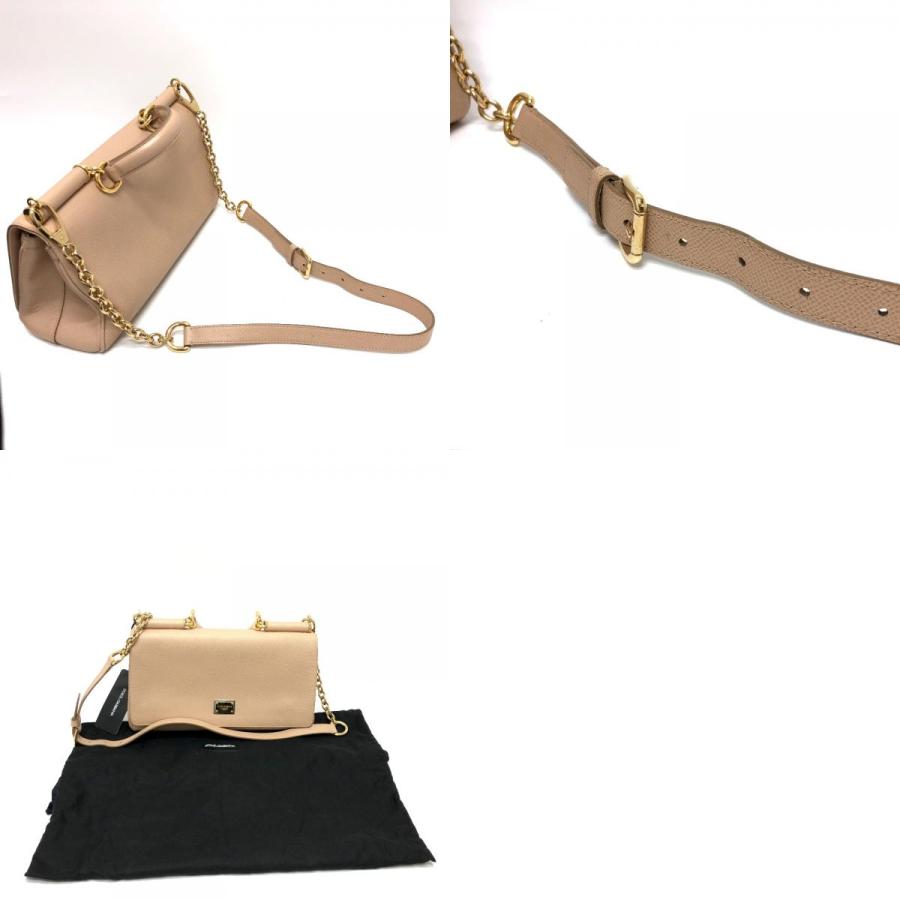 DOLCE&GABBANA ドルチェアンドガッバーナ シシリー プレート 2WAYバッグ ショルダーバッグ ベージュ レディース【中古】 |  | 09