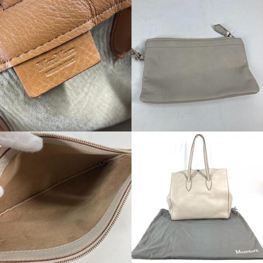 MAX MARA マックスマーラ ロゴ トートバッグ ポーチ付き カバン 