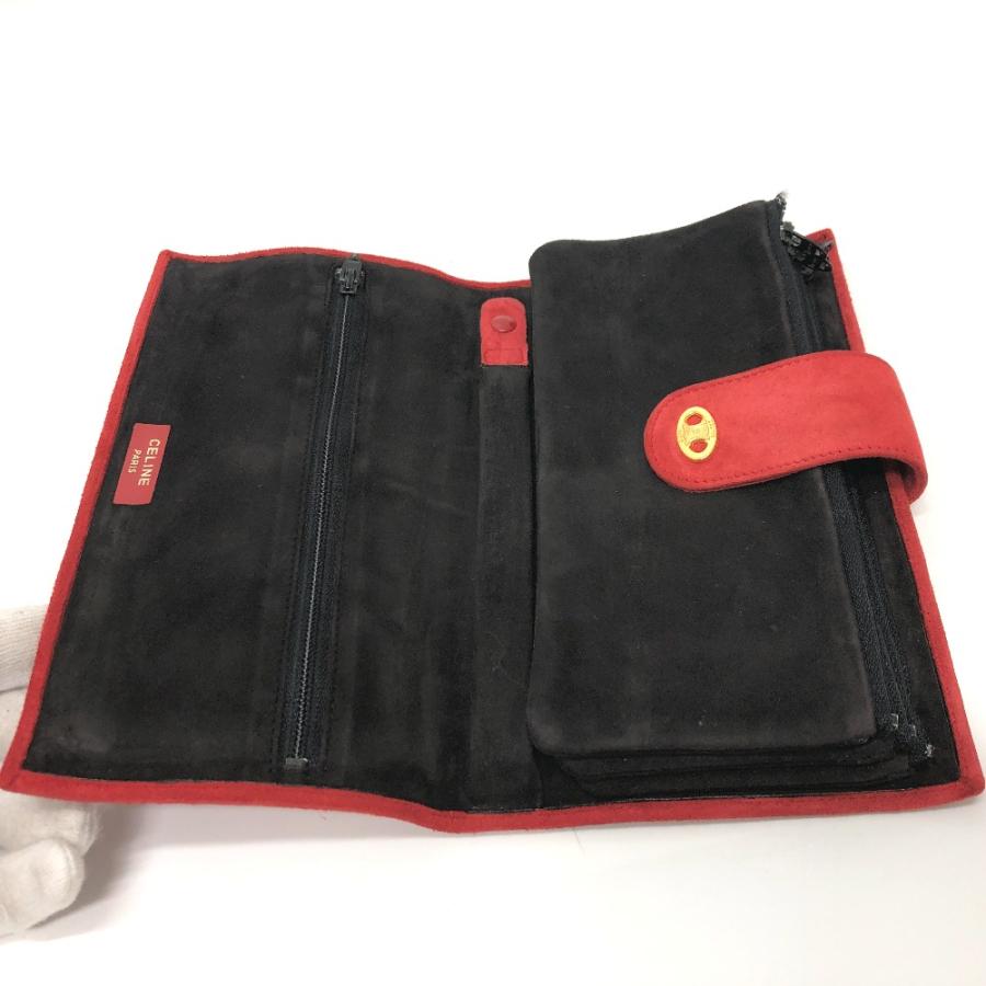 CELINE セリーヌ ロゴ 二つ折り ジュエリーケース アクセサリーケース レッド レディース【中古】 | CELINE | 06
