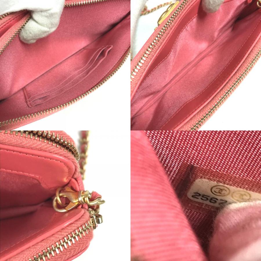 シャネル CHANEL ボーイシャネル ココマーク A84069 CCココマーク ショルダーバッグ 斜め掛け 長財布 ショルダーバッグ キャビアスキン ピンク×ゴールド金具 CHANEL - シャネル CHANEL ボーイシャネル ココマーク A84069 CCココ