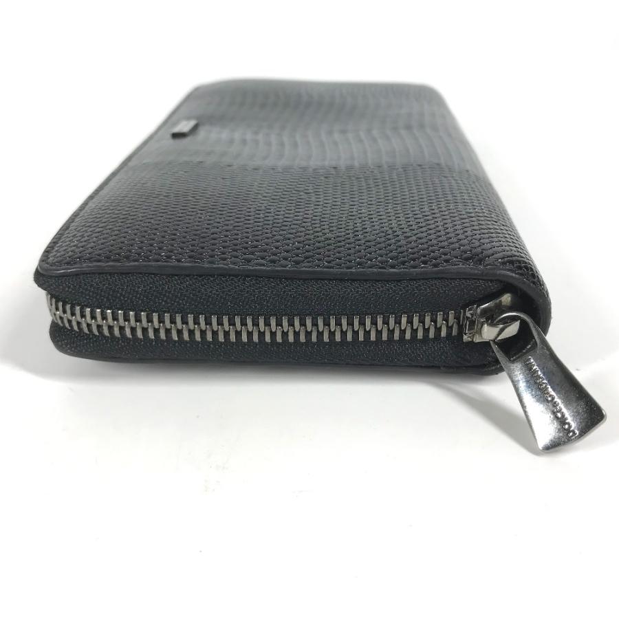 DOLCE&GABBANA ドルチェアンドガッバーナ ロゴプレート ラウンドファスナー ロングウォレット 長財布 ブラック メンズ【中古】 |  | 02