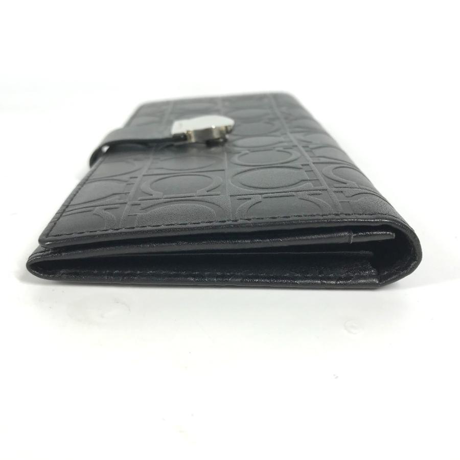 Salvatore Ferragamo サルヴァトーレフェラガモ ガンチーニ 総柄 2つ折り ロングウォレット 長財布 ブラック レディース【中古】 |  | 02