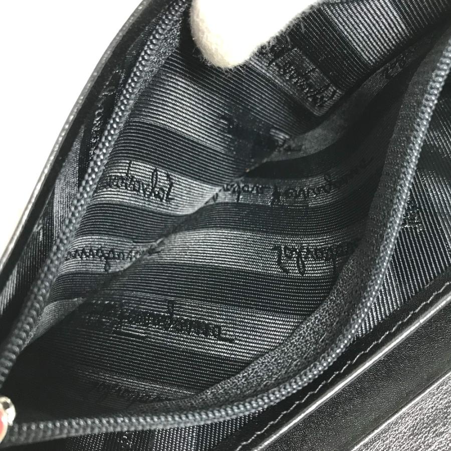 Salvatore Ferragamo サルヴァトーレフェラガモ ガンチーニ 総柄 2つ折り ロングウォレット 長財布 ブラック レディース【中古】 |  | 08