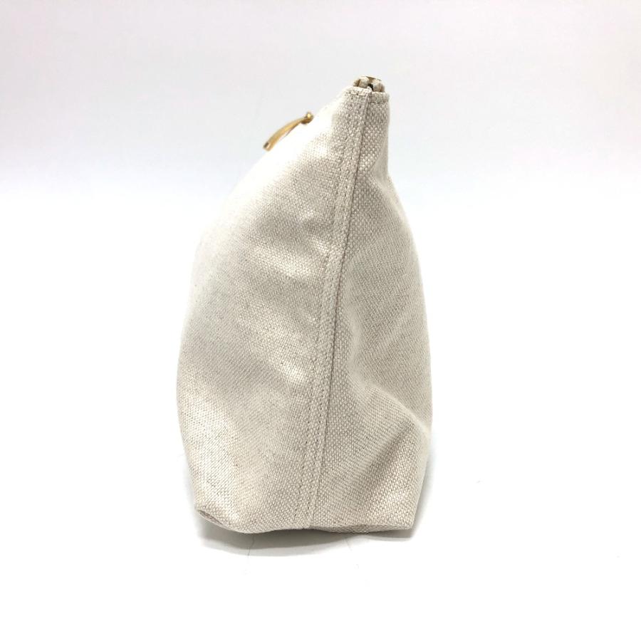 BOTTEGA VENETA ボッテガヴェネタ ロゴ ポーチ セカンドバッグ ベージュ レディース【中古】 |  | 02