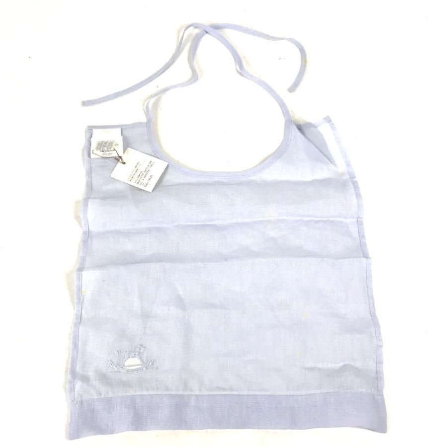 HERMES エルメス ベビースタイ よだれかけ エプロン 雑貨 ブルー キッズ【中古】 | HERMES | 01