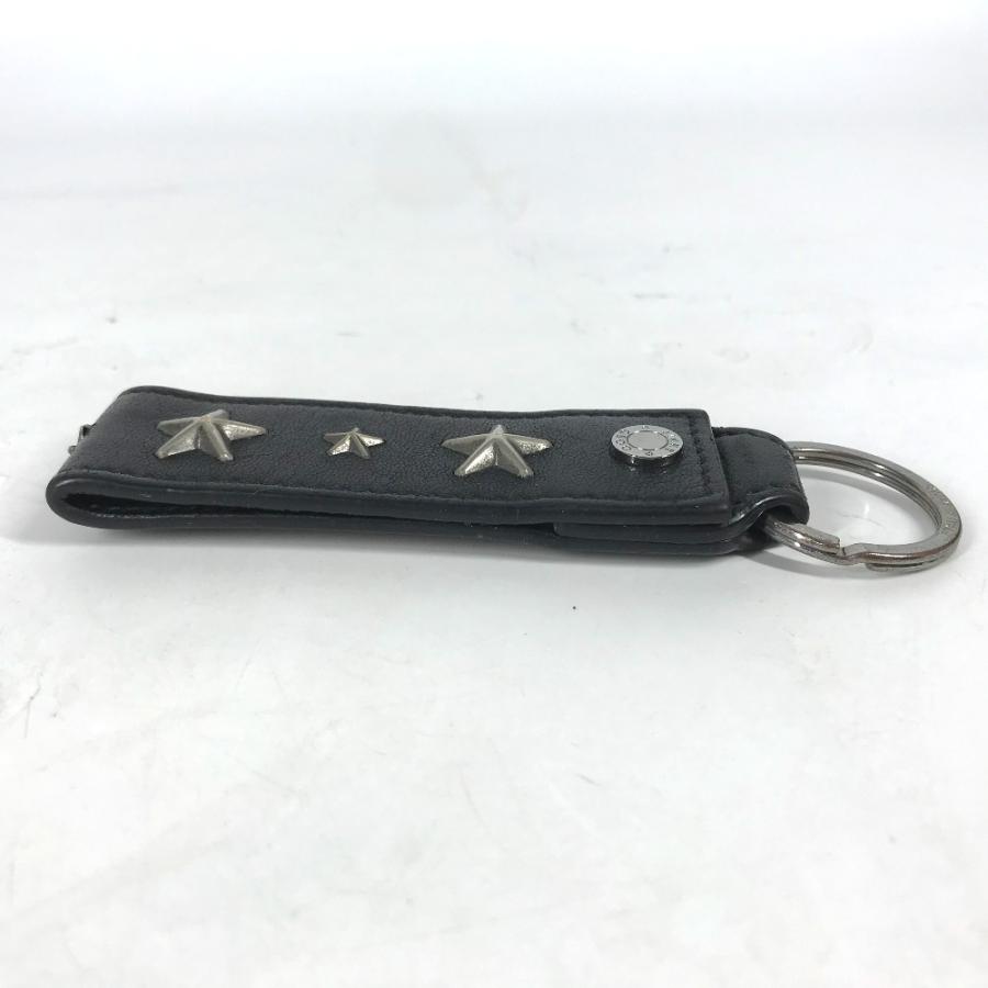 JIMMY CHOO ジミーチュウ スタースタッズ キーホルダー アクセサリー WARWICK ブラック×シルバー金具 レディース【中古】 |  | 02