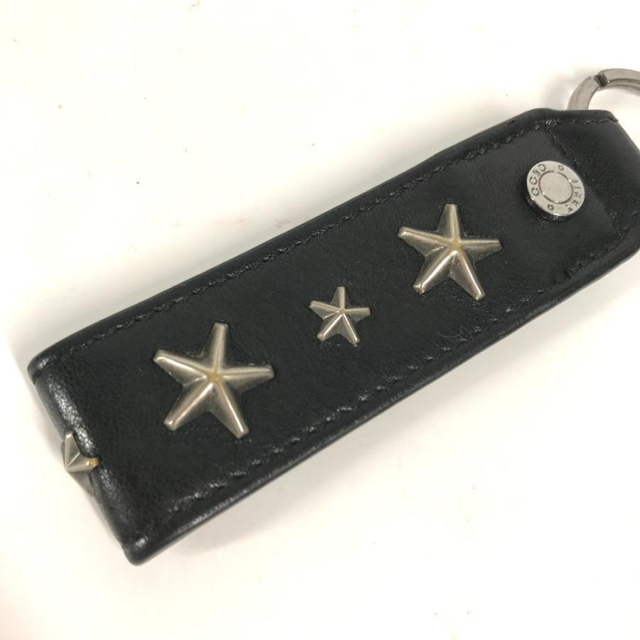 JIMMY CHOO ジミーチュウ スタースタッズ キーホルダー アクセサリー WARWICK ブラック×シルバー金具 レディース【中古】 |  | 05