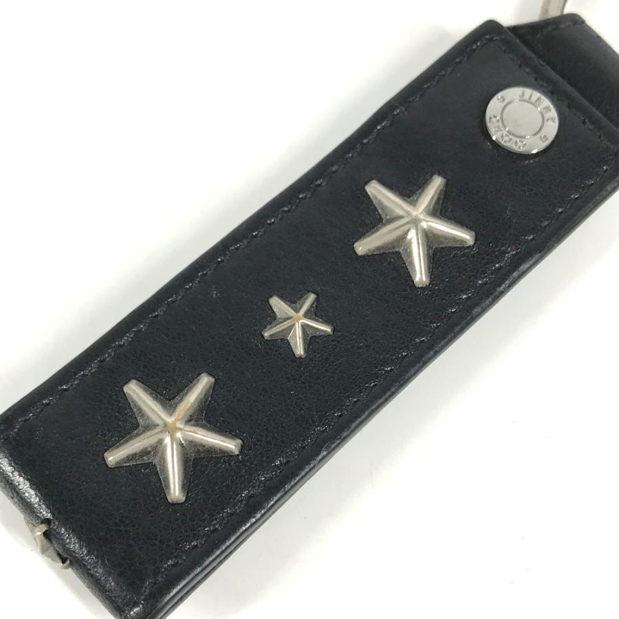 JIMMY CHOO ジミーチュウ スタースタッズ キーホルダー アクセサリー WARWICK ブラック×シルバー金具 レディース【中古】 |  | 06
