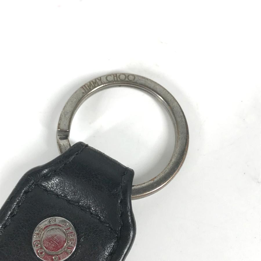 JIMMY CHOO ジミーチュウ スタースタッズ キーホルダー アクセサリー WARWICK ブラック×シルバー金具 レディース【中古】 |  | 07