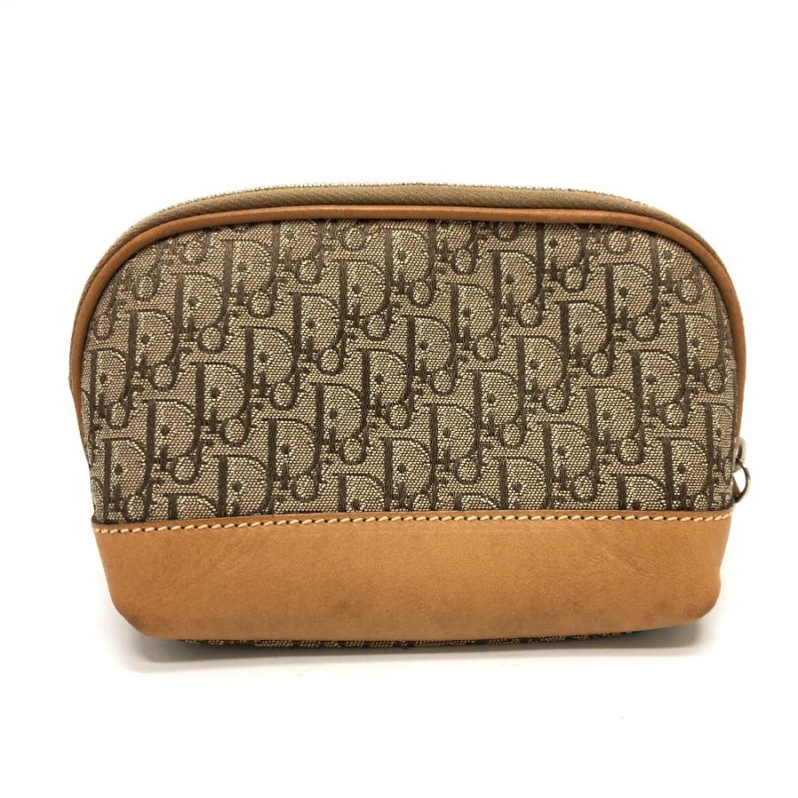 Dior ディオール トロッター ポーチ メイク道具入れ 小物入れ 小物 アクセサリーポーチ ベージュ レディース【中古】 |  | 01