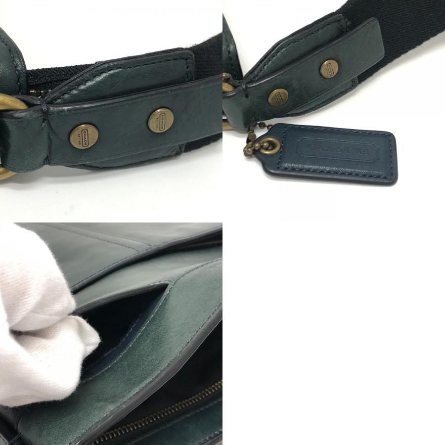 COACH コーチ 70710 フラット 斜め掛け 肩掛け カバン ショルダーバッグ グリーン メンズ【中古】 | COACH | 09