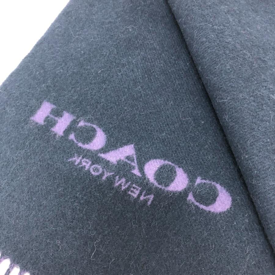 COACH コーチ F56209 VIO マフラー ダブル フェイス アパレル マフラー マフラー パープル レディース【中古】 | COACH | 04