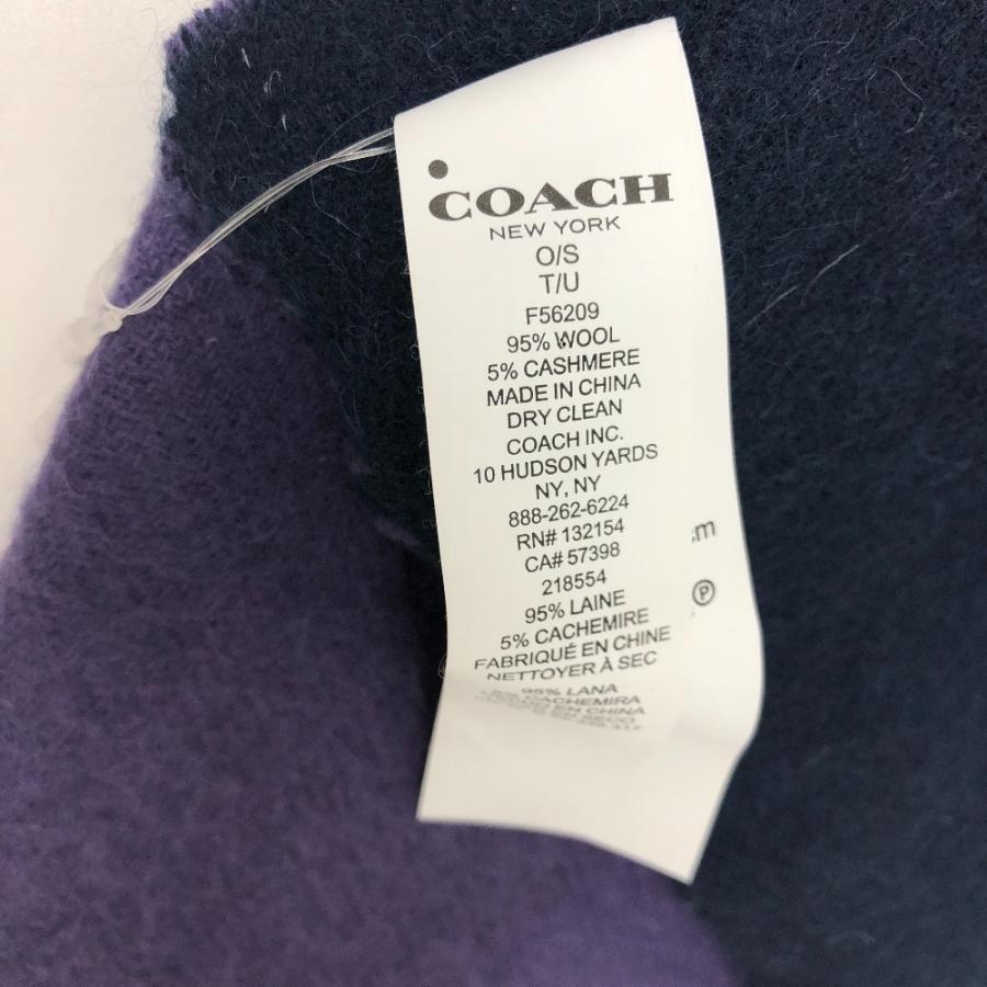 COACH コーチ F56209 VIO マフラー ダブル フェイス アパレル マフラー マフラー パープル レディース【中古】 | COACH | 07