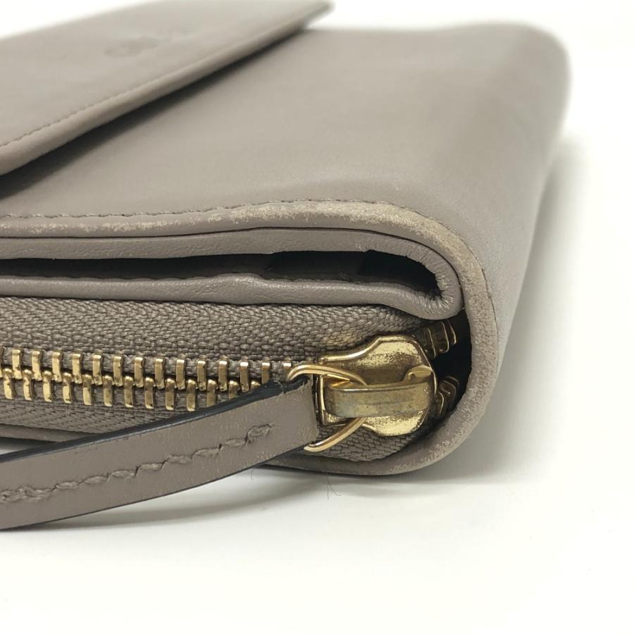 GUCCI グッチ ロゴ コンチネンタルウォレット ウォレット 財布 ロングウォレット 長財布 グレー レディース【中古】 | GUCCI | 06