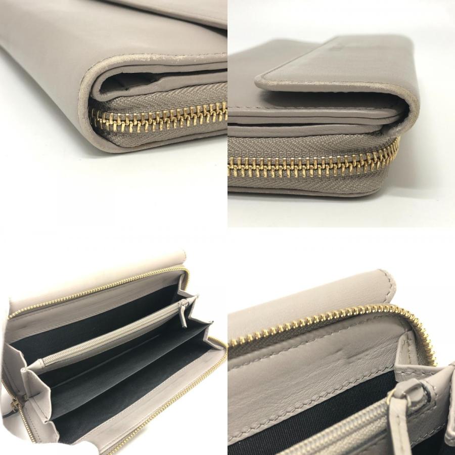 GUCCI グッチ ロゴ コンチネンタルウォレット ウォレット 財布 ロングウォレット 長財布 グレー レディース【中古】 | GUCCI | 07