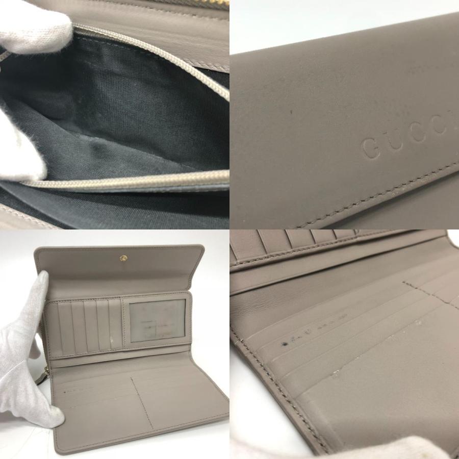 GUCCI グッチ ロゴ コンチネンタルウォレット ウォレット 財布 ロングウォレット 長財布 グレー レディース【中古】 | GUCCI | 08