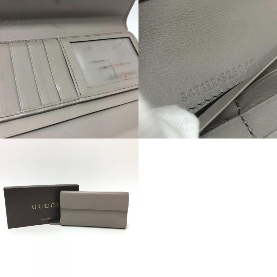 GUCCI グッチ ロゴ コンチネンタルウォレット ウォレット 財布 ロングウォレット 長財布 グレー レディース【中古】 | GUCCI | 09