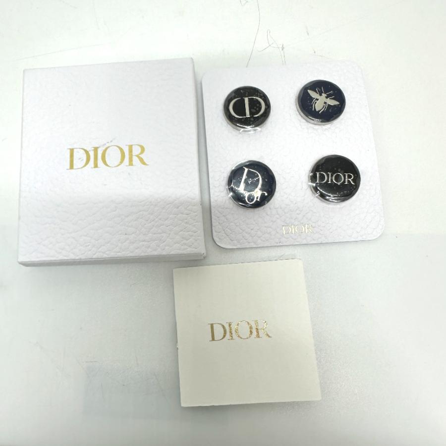未使用 Dior ディオール 4個セット ノベルティ ピンバッジ シルバー レディース【中古】 |  | 06