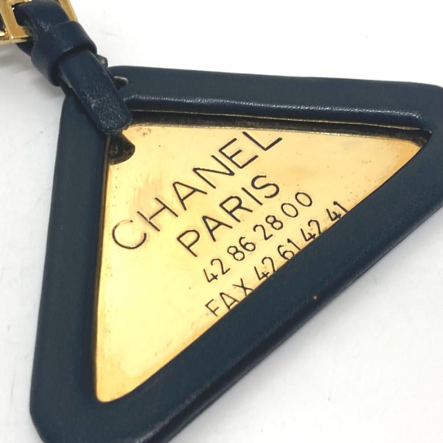 CHANEL シャネル 三角プレート チャーム キーリング アクセサリー 小物 94Ｐ キーリング ゴールド金具 レディース【中古】 | CHANEL | 07