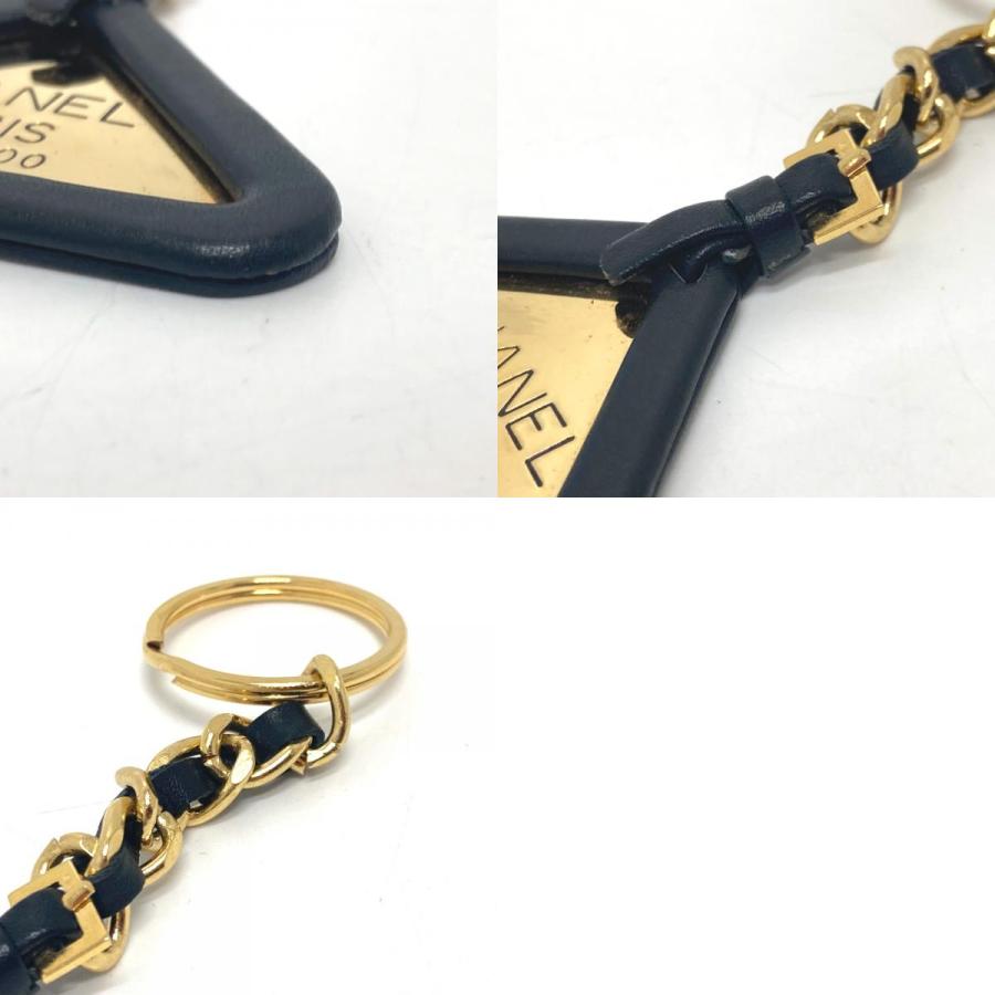 CHANEL シャネル 三角プレート チャーム キーリング アクセサリー 小物 94Ｐ キーリング ゴールド金具 レディース【中古】 | CHANEL | 09