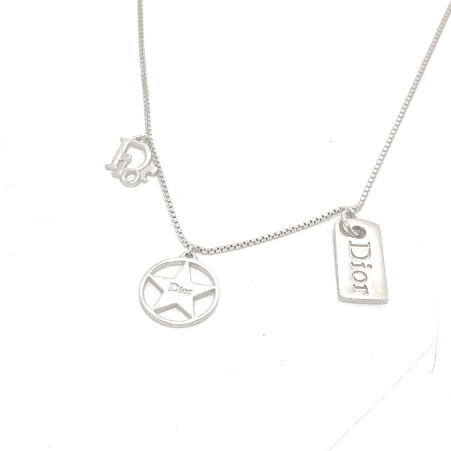 Dior ディオール ロゴプレート スター チェーン ネックレス アクセサリー 小物  ネックレス シルバー レディース【中古】 |  | 07